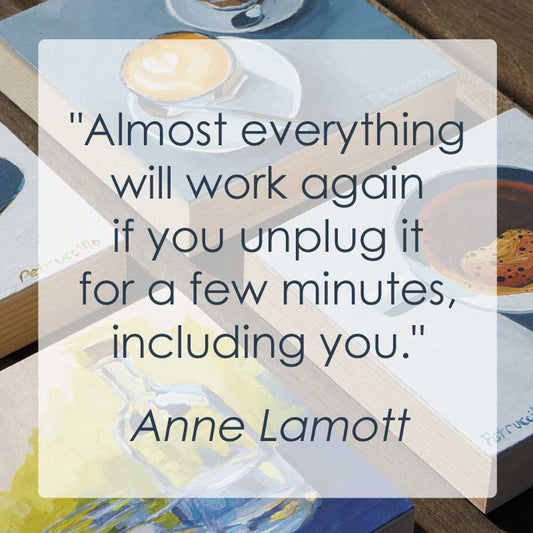 "Almost everything will work again if you unplug it for a few minutes, including you." - Anne Lamott