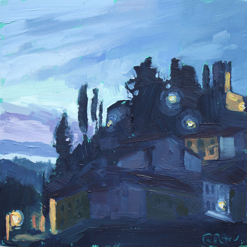 hilltown dusk