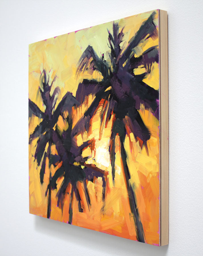 three palm sunset