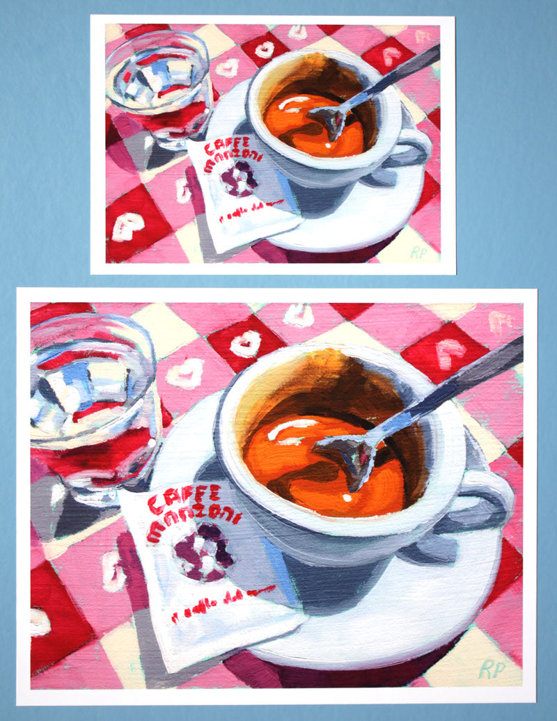 after dinner - oil painting print
