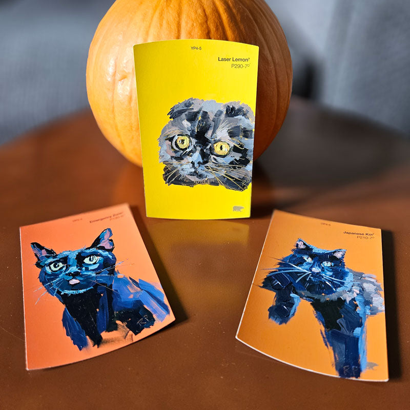 Black Cat Swatch Paintings