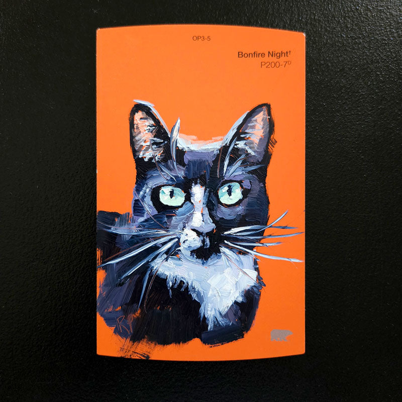 Black Cat Swatch Paintings