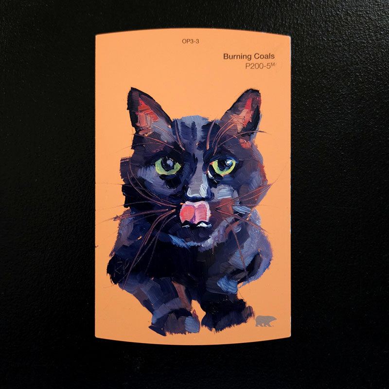 Black Cat Swatch Paintings
