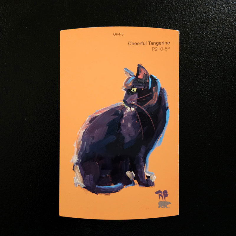 Black Cat Swatch Paintings