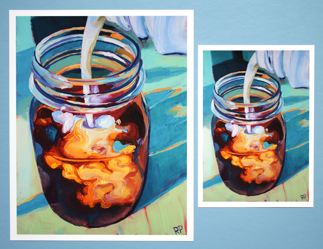 mason jar coffee - print