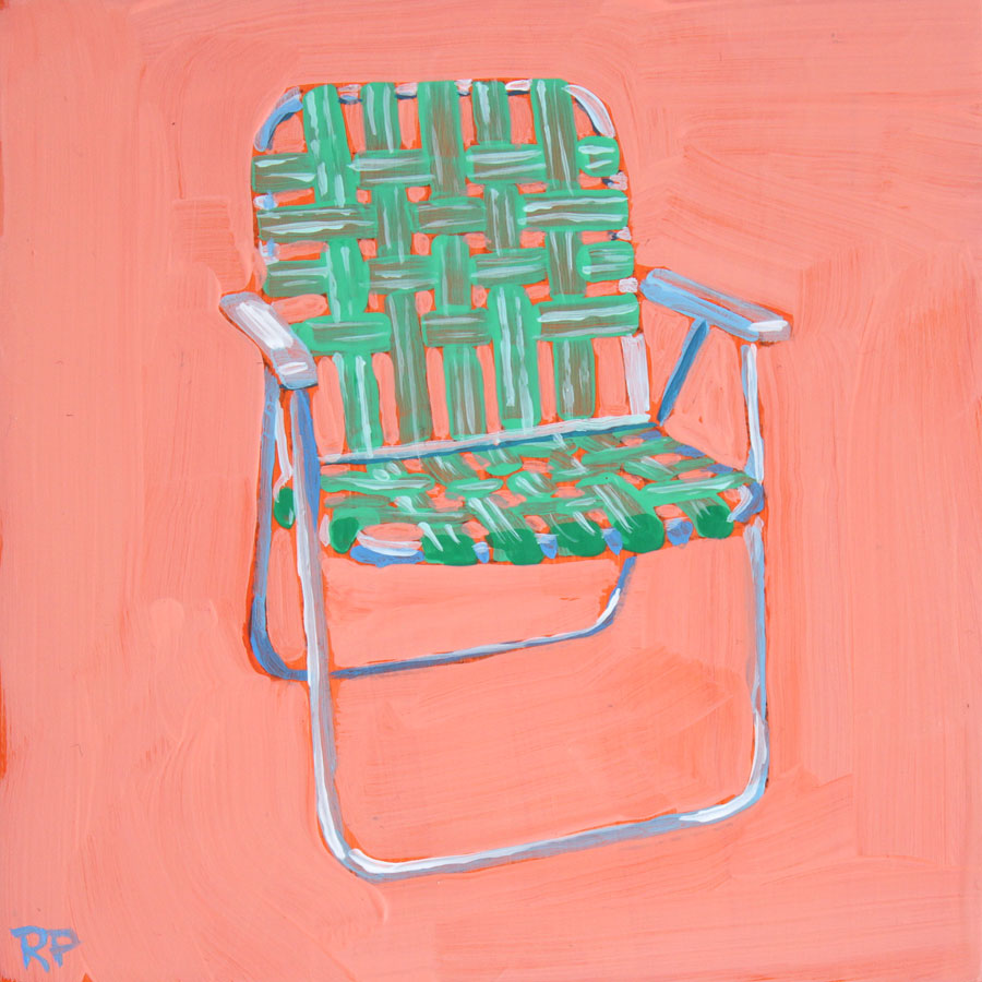 green lawn chair