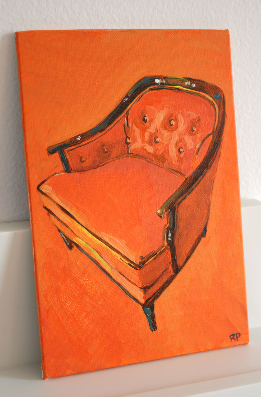 orange chair