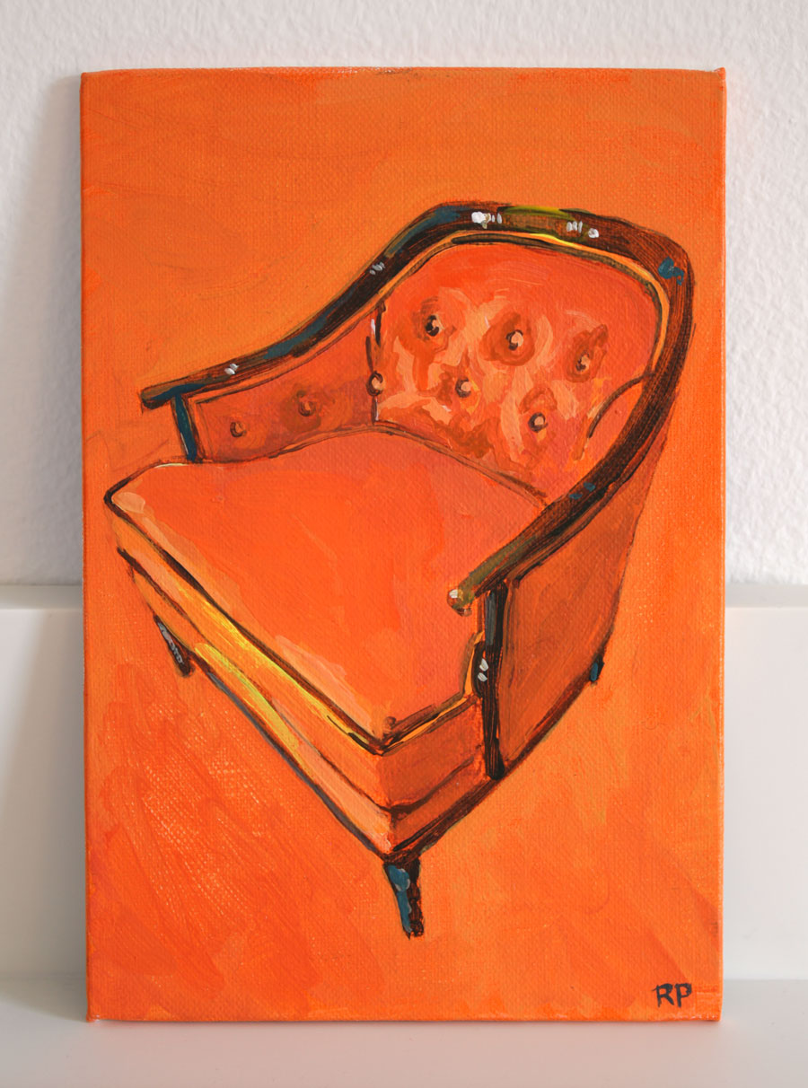 orange chair