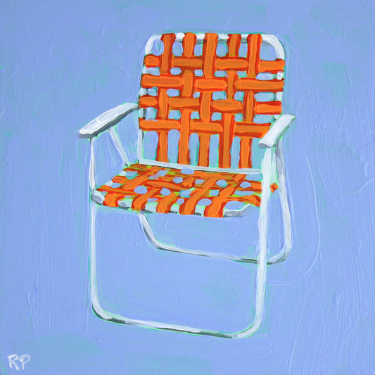 orange lawn chair