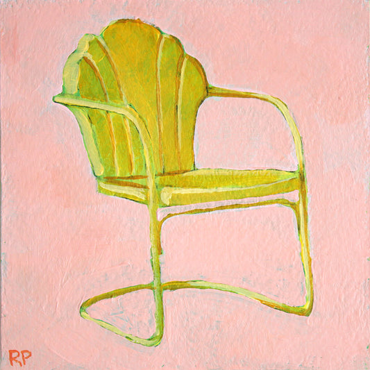 yellow shell back chair