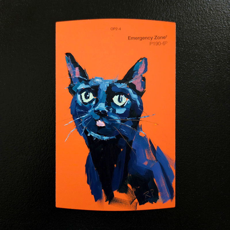 Black Cat Swatch Paintings